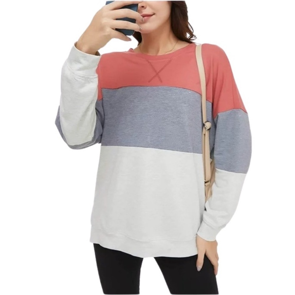 NWOT Manifique Color Block Sweatshirt
Top Large